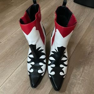 Cape Robbin red black and white cowgirl booties